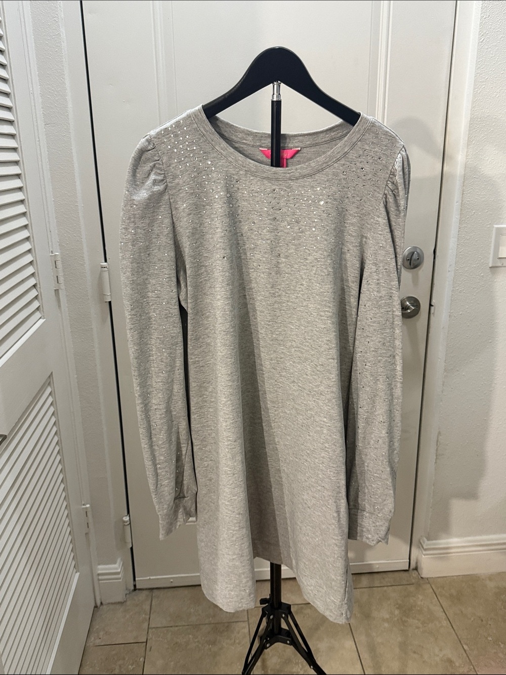 Lilly Pulitzer Silver-Gray Long Sleeve Dress